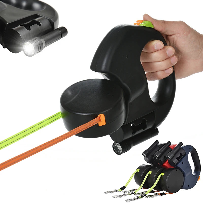 360° Tangle-Free Double Dog Walking Leash