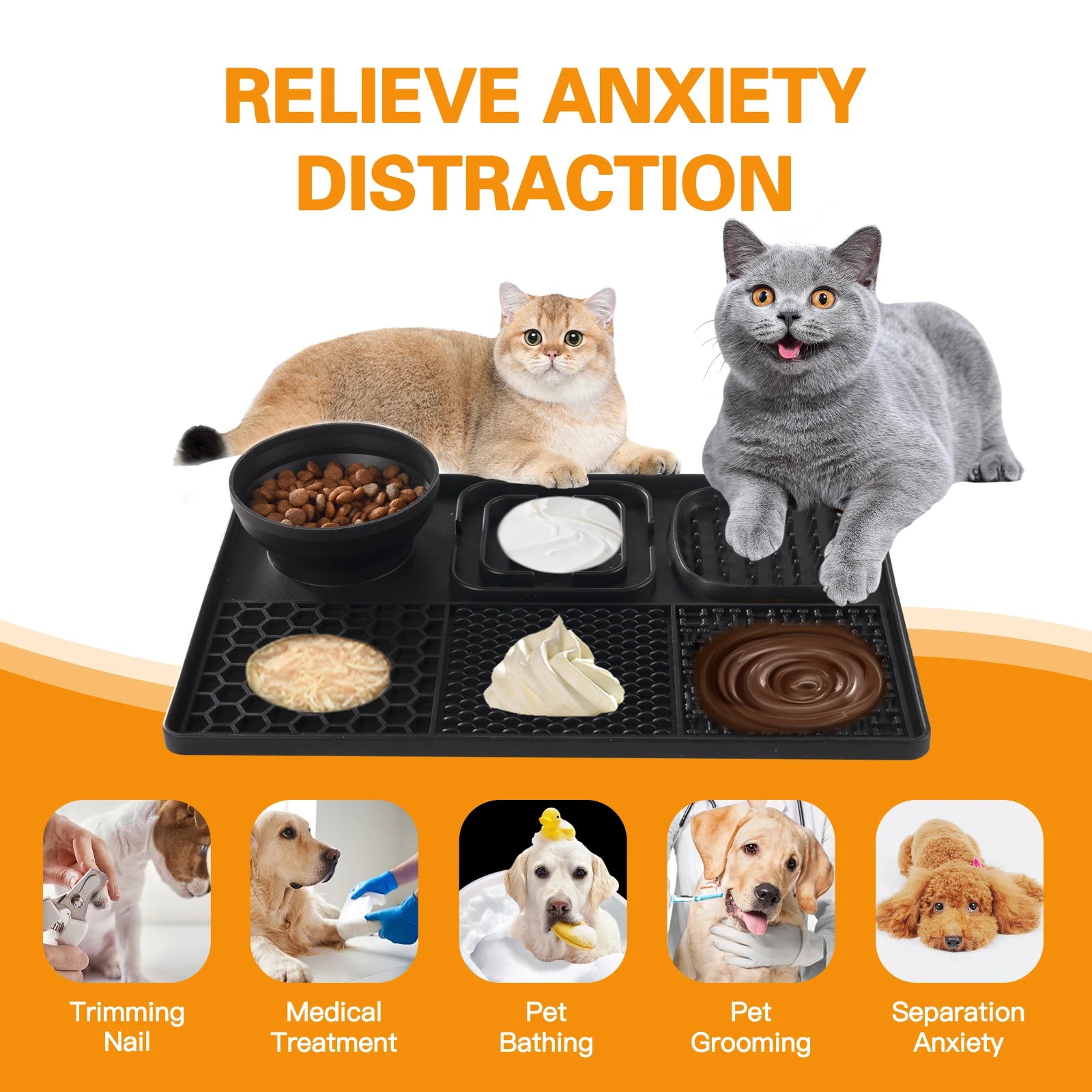Slow feeder Silicone dog licking pad