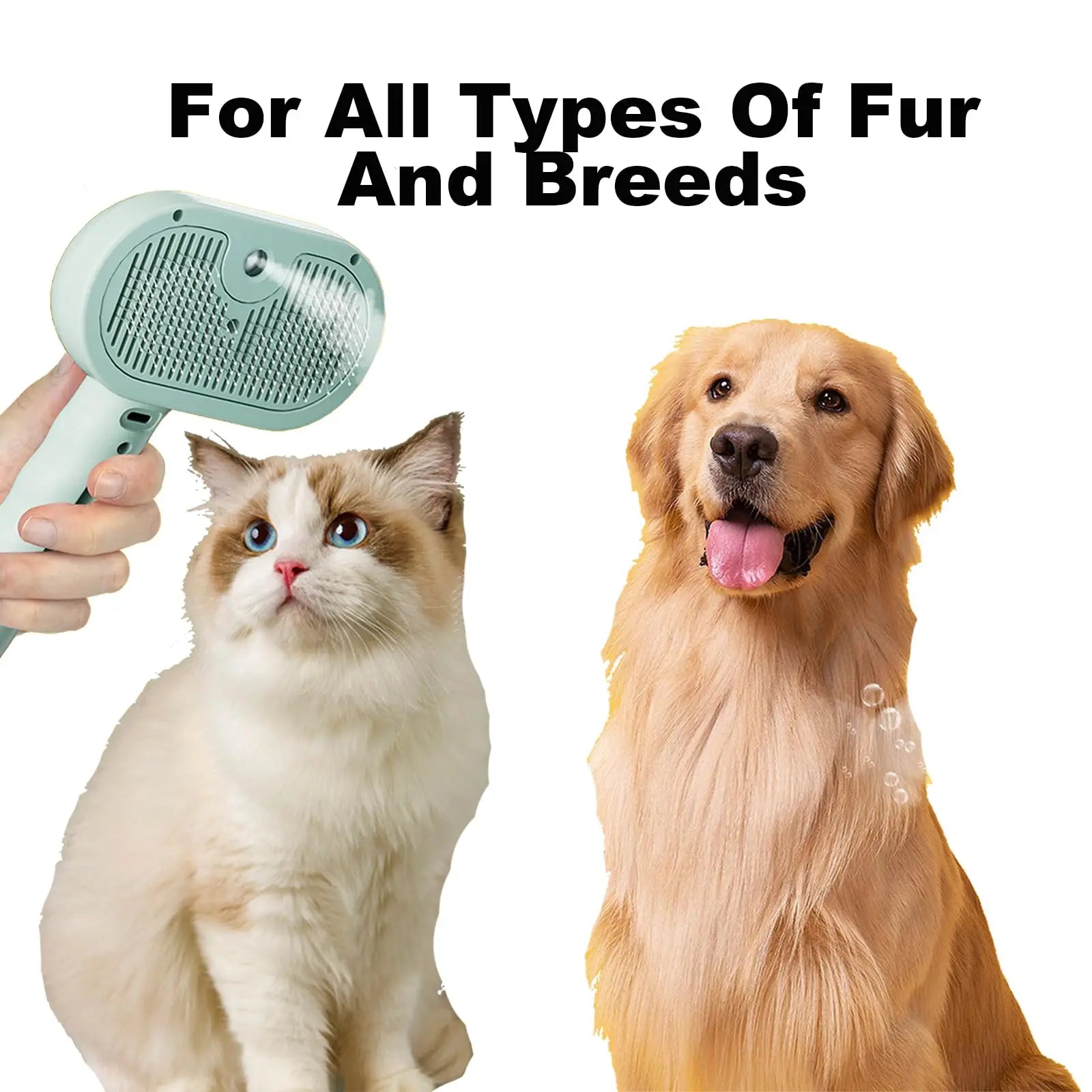 3in1 Pet Steam Spray Grooming Brush for Dogs Cats