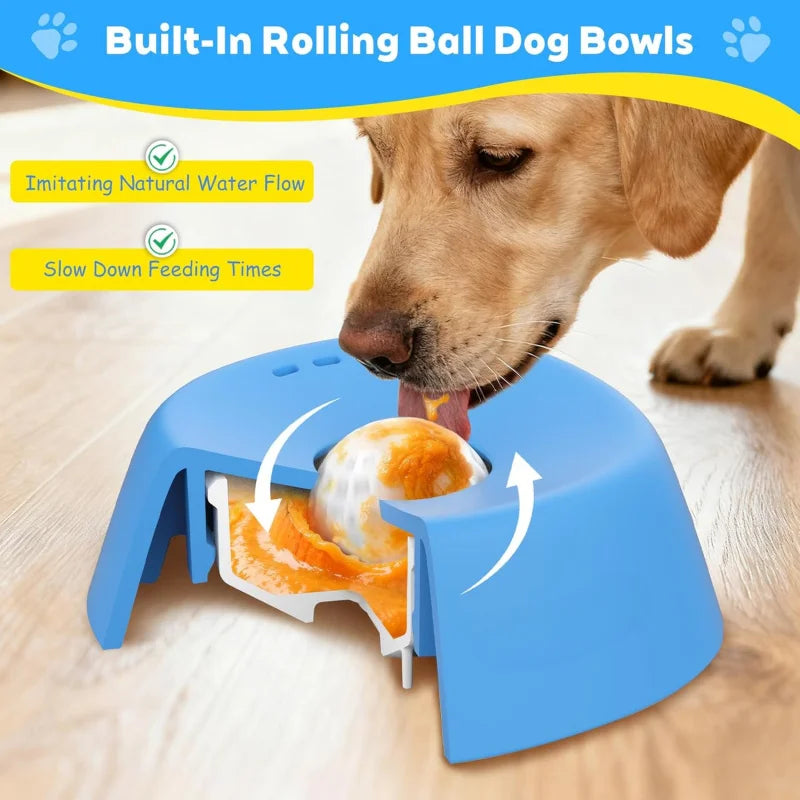 Anti-Choking Slow Feeder Dog Bowl Non-Slip