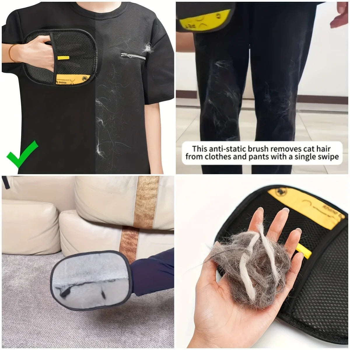 Pet Hair Removal Gloves Brush