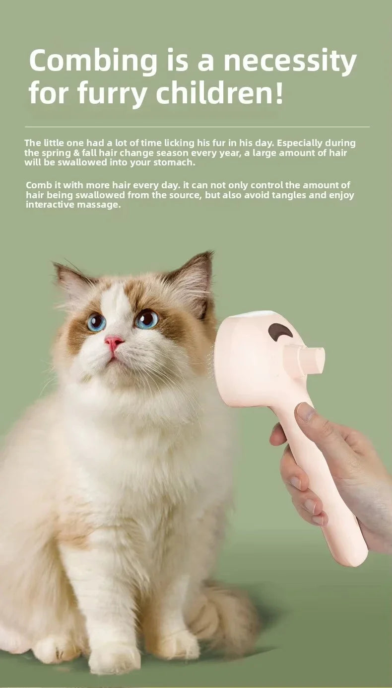 3in1 Pet Steam Spray Grooming Brush for Dogs Cats