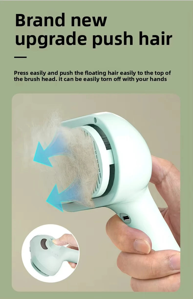 3in1 Pet Steam Spray Grooming Brush for Dogs Cats
