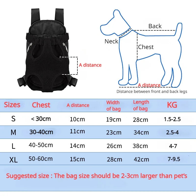 Mesh Carrier Front Bag for Small Dog Cats Outdoor