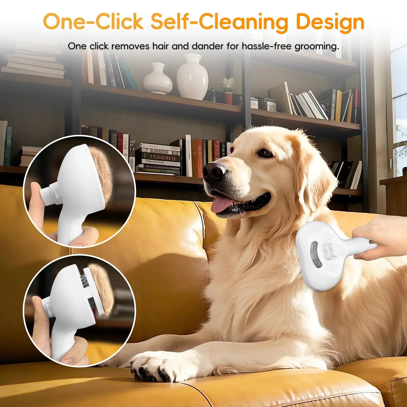 3in1 Pet Steam Spray Grooming Brush for Dogs Cats