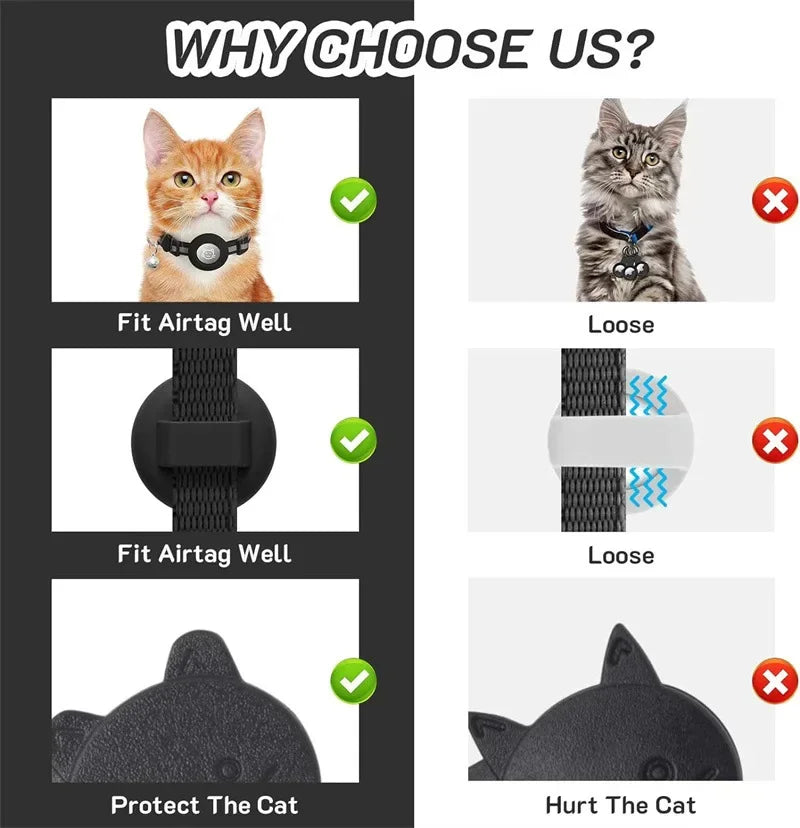 AirTag Compatible Safety Cat Collar