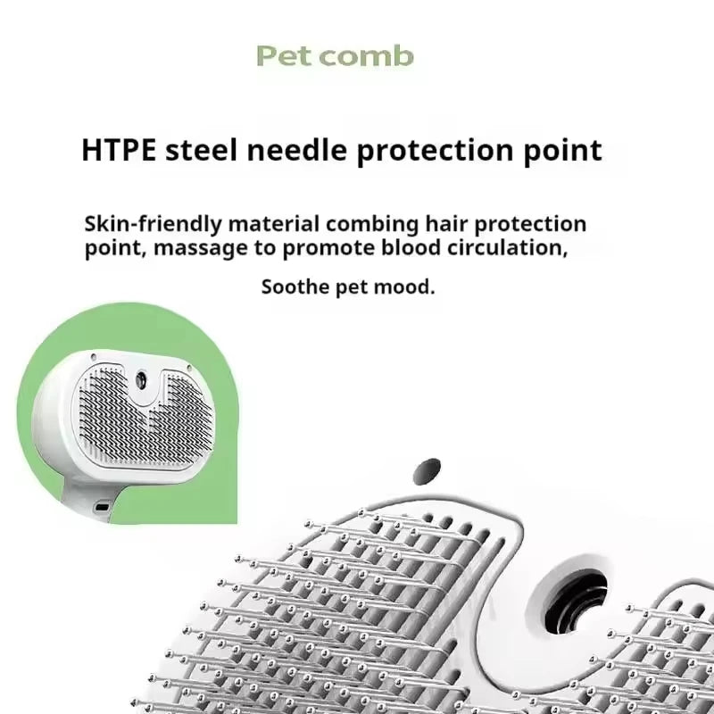 3in1 Pet Steam Spray Grooming Brush for Dogs Cats