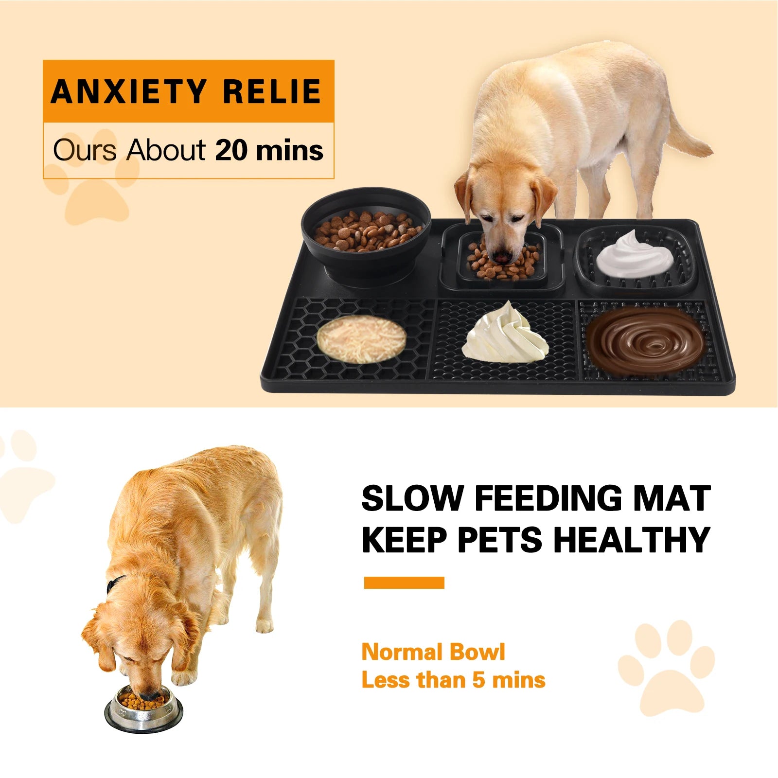 Slow feeder Silicone dog licking pad